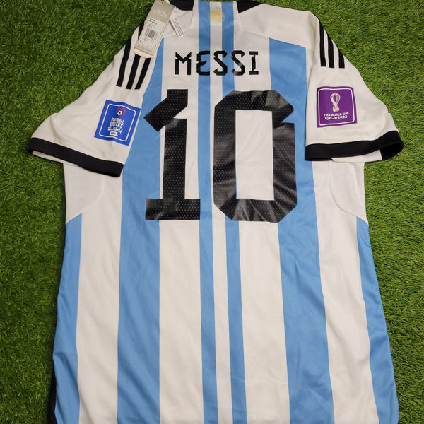 Messi Argentina 2022 WORLD CUP FINAL Home Soccer Jersey Shirt BNWT L SKU# HF2158 Adidas