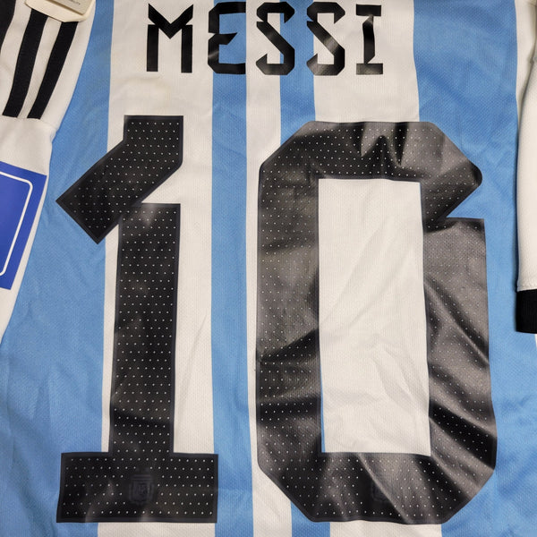 Messi Argentina 2022 WORLD CUP FINAL Home Soccer Jersey Shirt BNWT L SKU# HF2158 Adidas