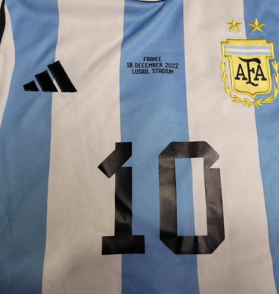 Messi Argentina 2022 WORLD CUP FINAL Home Soccer Jersey Shirt BNWT L SKU# HF2158 Adidas