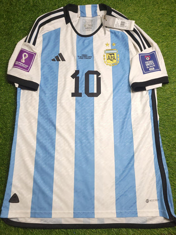 Messi Argentina 2022 WORLD CUP FINAL PLAYER ISSUE Home Soccer Jersey Shirt BNWT L SKU# HF2157 Adidas