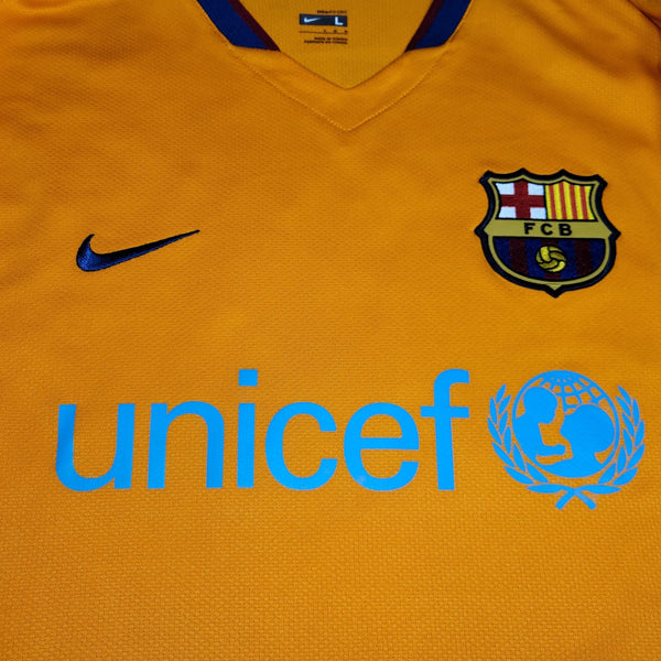 Messi Barcelona 2006 2007 Away Soccer Jersey Shirt L SKU# 146982 - 819 Nike