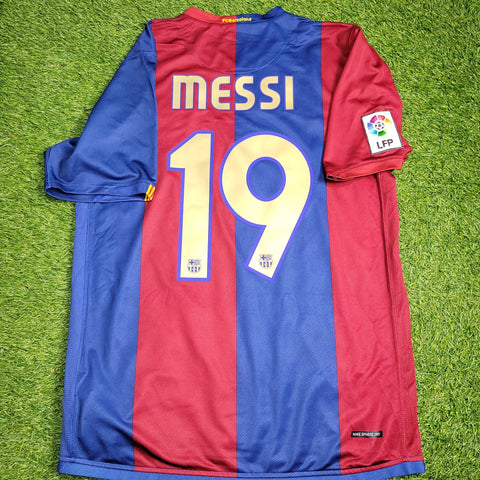 Messi Barcelona 2006 2007 Home Soccer Jersey Shirt M SKU# F6AOM 146980 Nike