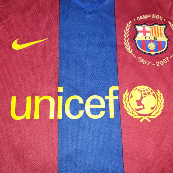 Messi Barcelona 2007 2008 Anniversary Soccer Jersey Shirt M SKU# 237741 - 655 Nike