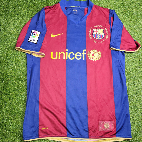 Messi Barcelona 2007 2008 Anniversary Soccer Jersey Shirt M SKU# 237741 - 655 Nike