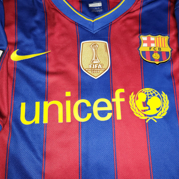 Messi Barcelona 2009 2010 Home Soccer Jersey Shirt L SKU# 343808 - 496 Nike