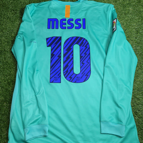 Messi Barcelona 2010 2011 Away Long Sleeve Soccer Jersey Shirt L SKU# 382358 - 310 Nike