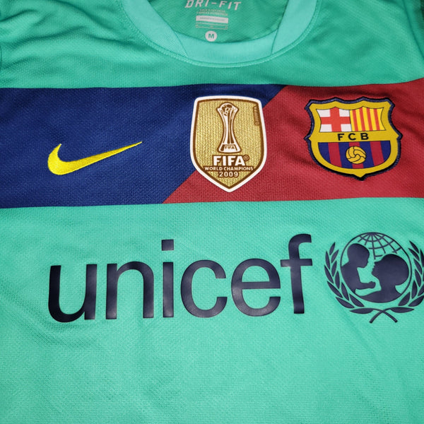 Messi Barcelona 2010 2011 Away Soccer Jersey Shirt M SKU# 382358 - 310 Nike