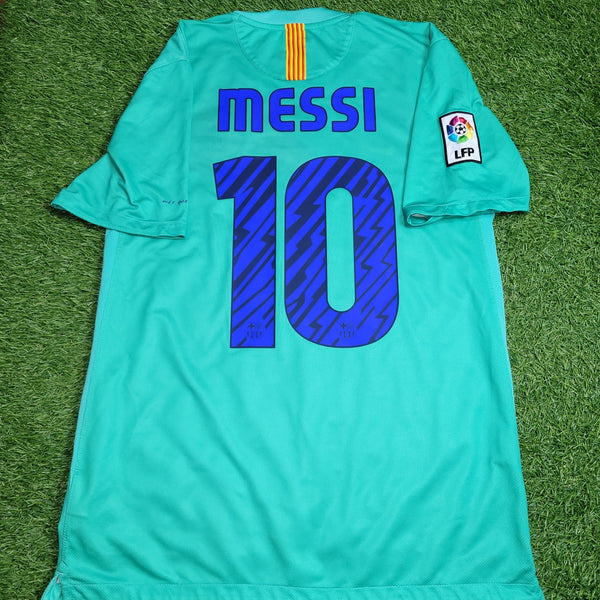 Messi Barcelona 2010 2011 Away Soccer Jersey Shirt M SKU# 382358 - 310 Nike