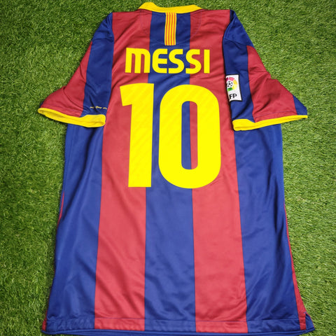 Messi Barcelona 2010 2011 Home Soccer Jersey Shirt M SKU# 382354 - 488 Nike