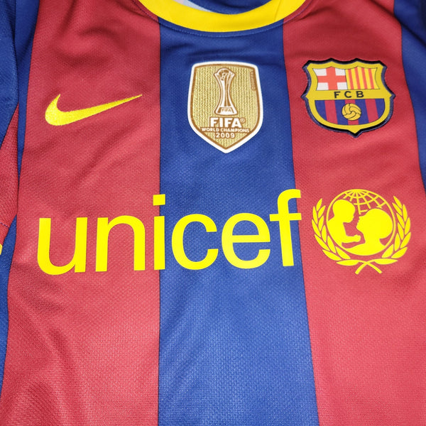 Messi Barcelona 2010 2011 Home Soccer Jersey Shirt M SKU# 382354 - 488 Nike