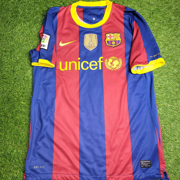 Messi Barcelona 2010 2011 Home Soccer Jersey Shirt M SKU# 382354 - 488 Nike