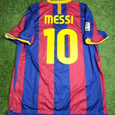 Messi Barcelona 2010 2011 Home Soccer Jersey Shirt XL SKU# 382354 - 488 Nike