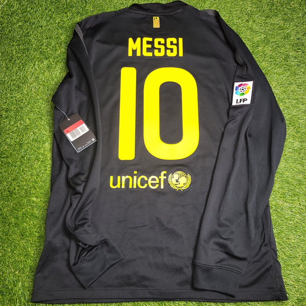 Messi Barcelona 2011 2012 Away Long Sleeve Soccer Jersey Shirt BNWT L SKU# 419881 - 010 Nike