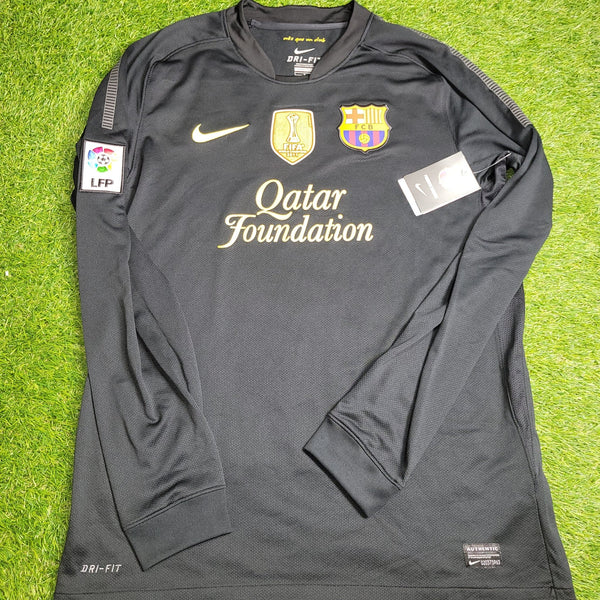 Messi Barcelona 2011 2012 Away Long Sleeve Soccer Jersey Shirt BNWT L SKU# 419881 - 010 Nike