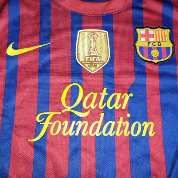 Messi Barcelona 2011 2012 Long Sleeve Soccer Jersey Shirt M SKU# 419878 - 486 Nike