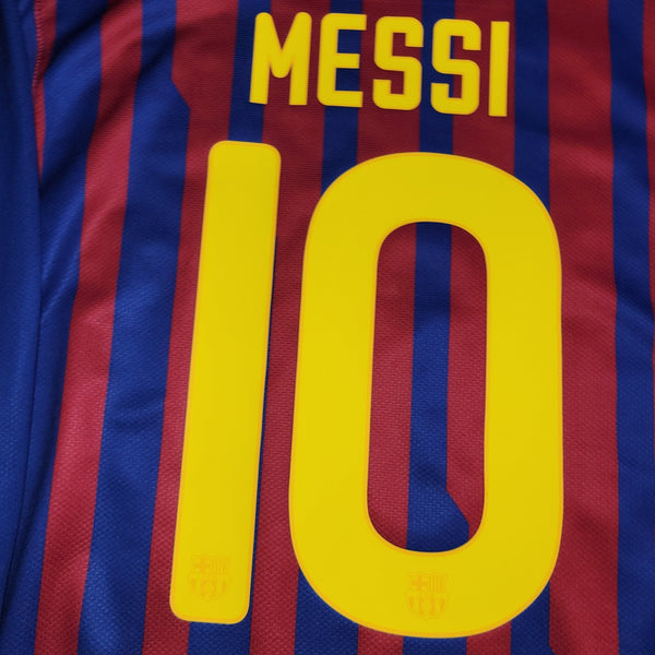 Messi Barcelona 2011 2012 Long Sleeve Soccer Jersey Shirt M SKU# 419878 - 486 Nike