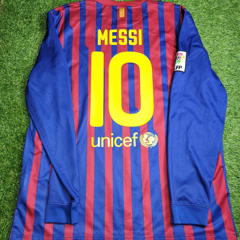 Messi Barcelona 2011 2012 Long Sleeve Soccer Jersey Shirt XL SKU# 419878 - 486 Nike