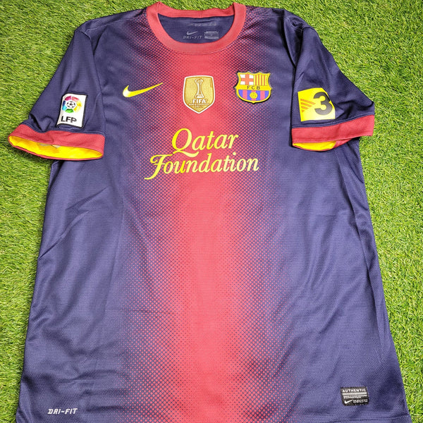 Messi Barcelona 2012 2013 Home Jersey Shirt L SKU# 478323 - 410 Nike