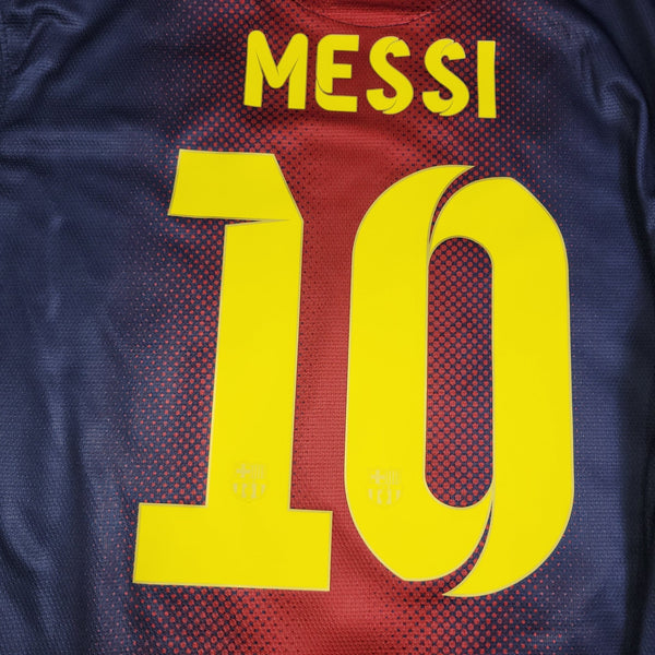 Messi Barcelona 2012 2013 Home Long Sleeve Soccer Jersey Shirt L SKU# 478324 - 410 Nike