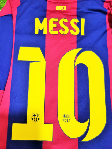 Messi Barcelona 2014 2015 TREBLE SEASON Home Soccer Jersey Shirt M SKU# 610594 - 422 Nike