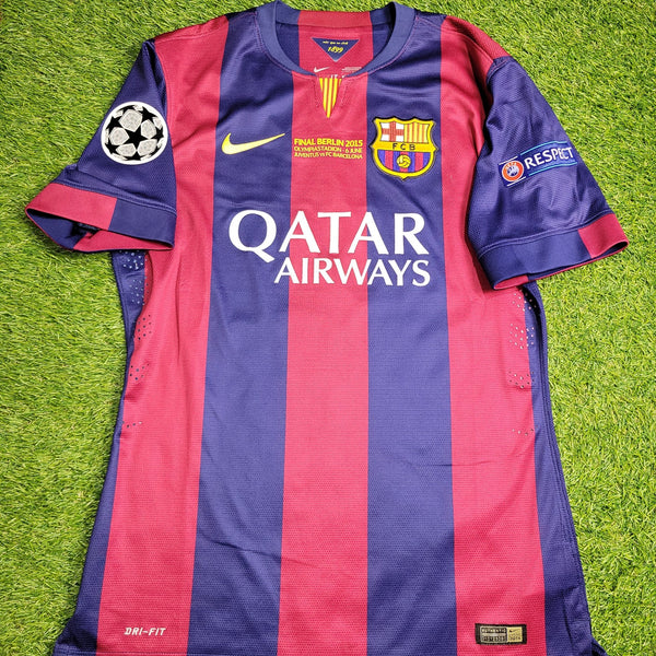 Messi Barcelona 2014 2015 TREBLE SEASON PLAYER ISSUE Soccer Jersey Shirt L SKU# 605328 - 422 Nike