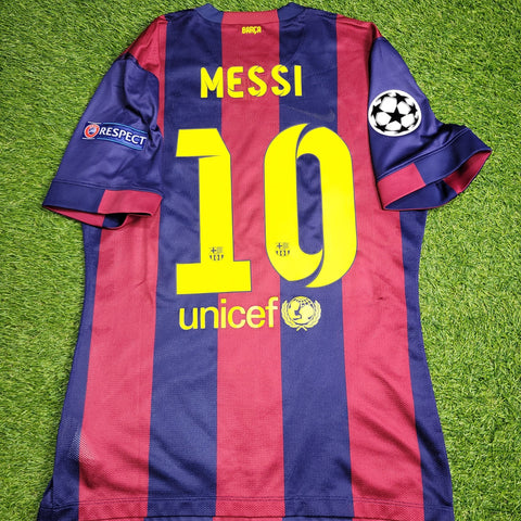 Messi Barcelona 2014 2015 TREBLE SEASON PLAYER ISSUE Soccer Jersey Shirt L SKU# 605328 - 422 Nike