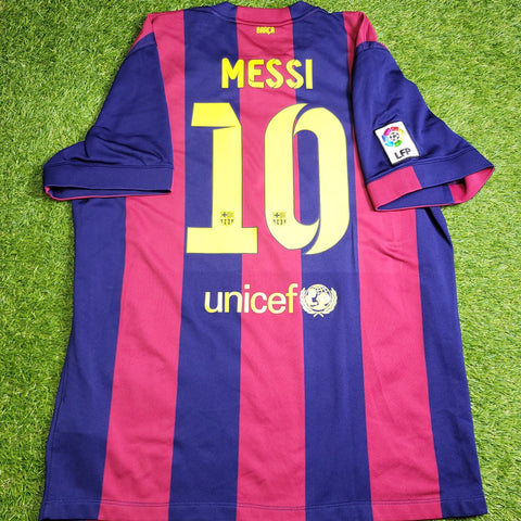 Messi Barcelona 2014 2015 TREBLE SEASON Soccer Jersey Shirt XL SKU# 610594 - 422 Nike