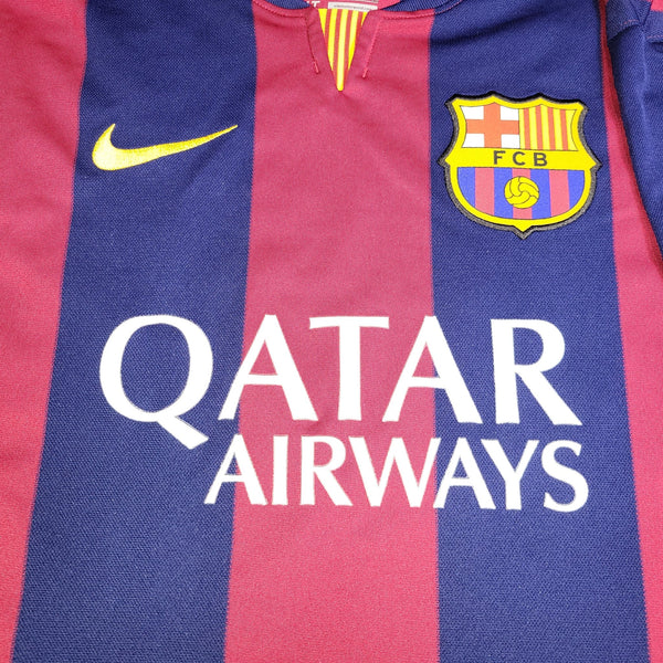 Messi Barcelona 2014 2015 TREBLE SEASON Soccer Jersey Shirt XL SKU# 610594 - 422 Nike