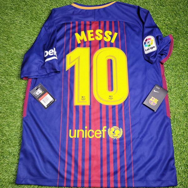 Messi Barcelona 2018 2019 Home Soccer Jersey Shirt BNWT L SKU# 847255 - 457 Nike