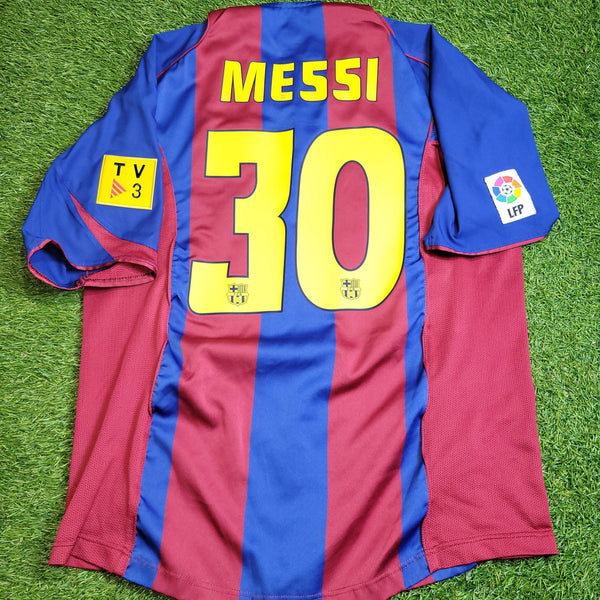 Messi Barcelona DEBUT SEASON 2004 2005 Home Soccer Jersey Shirt L SKU# 118861 Nike