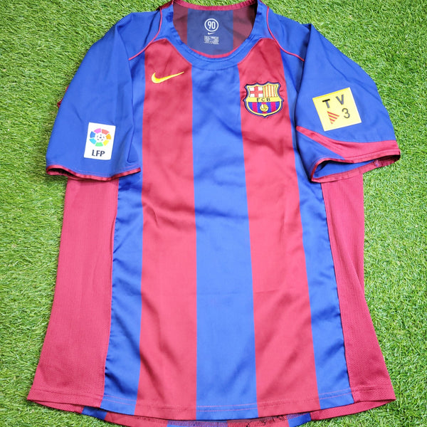 Messi Barcelona DEBUT SEASON 2004 2005 Home Soccer Jersey Shirt M SKU# 118861 Nike