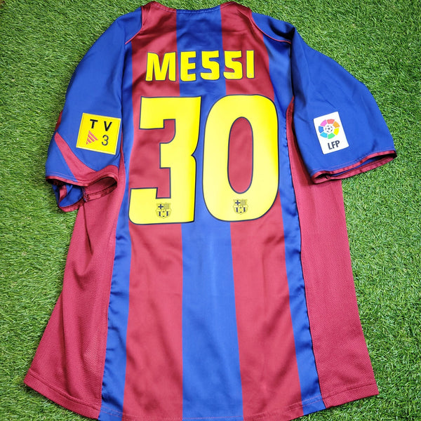 Messi Barcelona DEBUT SEASON 2004 2005 Home Soccer Jersey Shirt M SKU# 118861 Nike