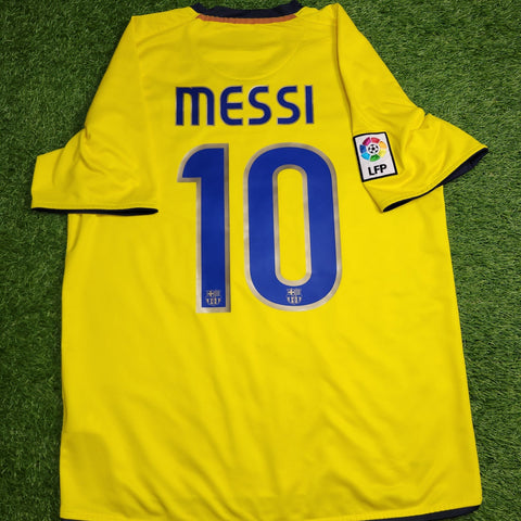 Messi Barcelona TREBLE SEASON 2008 2009 Away Soccer Jersey Shirt M SKU# 286787 - 760 Nike