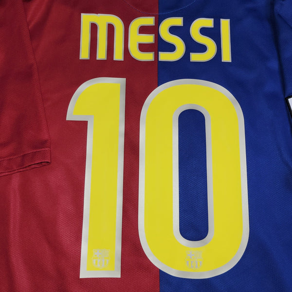 Messi Barcelona TREBLE SEASON 2008 2009 Home Soccer Jersey Shirt L SKU# 286784 - 655 Nike