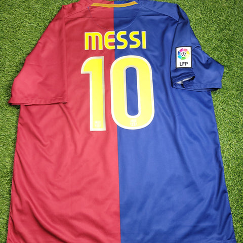 Messi Barcelona TREBLE SEASON 2008 2009 Home Soccer Jersey Shirt XL SKU# 286784 - 655 Nike