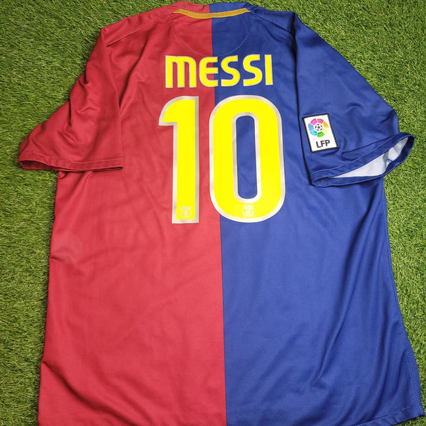 Messi Barcelona TREBLE SEASON 2008 2009 Home Soccer Jersey Shirt XL SKU# 286784 - 655 Nike