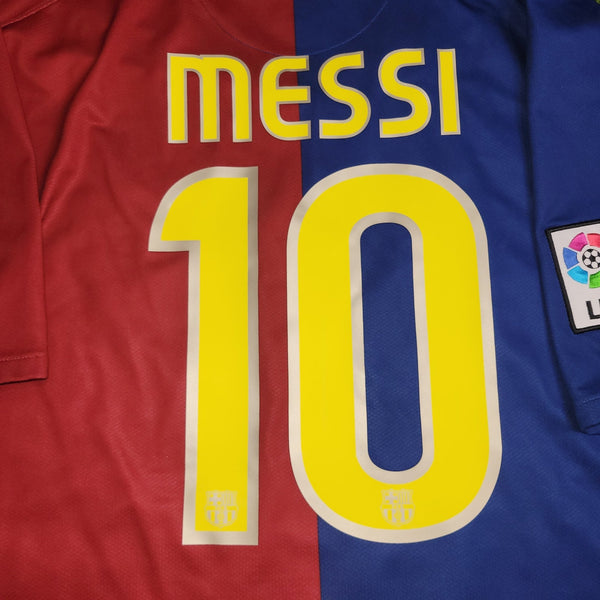 Messi Barcelona TREBLE SEASON 2008 2009 Home Soccer Jersey Shirt XL SKU# 286784 - 655 Nike