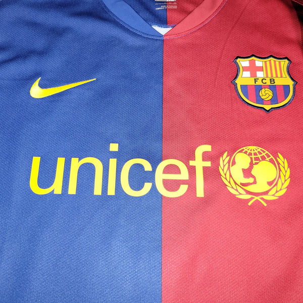 Messi Barcelona TREBLE SEASON 2008 2009 Home Soccer Jersey Shirt XL SKU# 286784 - 655 Nike