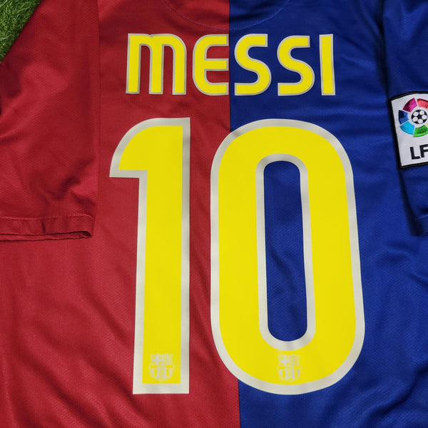 Messi Barcelona TREBLE SEASON 2008 2009 Soccer Jersey Shirt S SKU# 286784 - 655 Nike