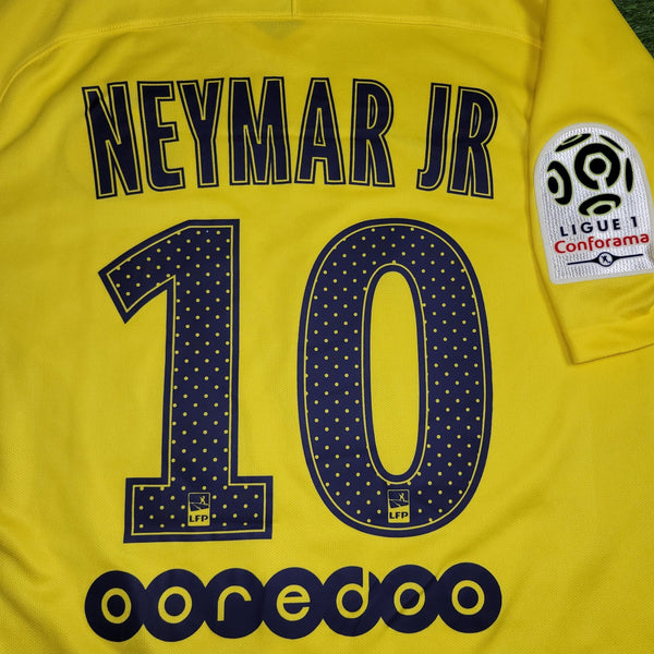 Neymar PSG Paris Saint Germain DEBUT SEASON 2017 2018 Away Soccer Jersey Shirt L SKU# 847268 - 720 Nike