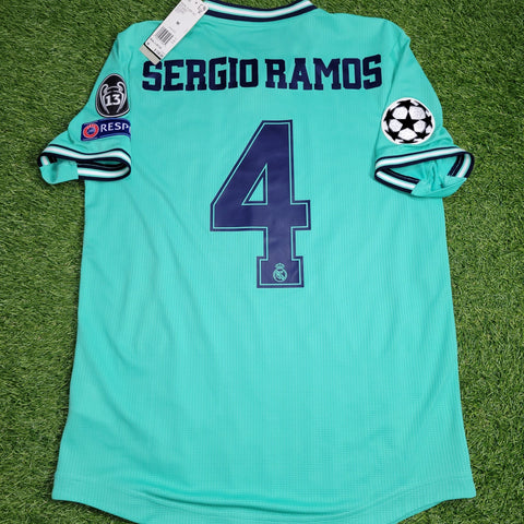 Ramos Real Madrid PLAYER ISSUE 2019 2020 Third Soccer Jersey Shirt BNWT M SKU# EC9301 Adidas