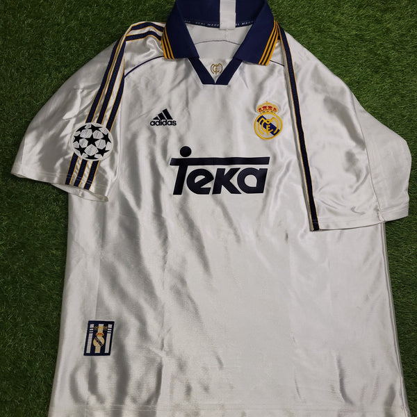 Raul Real Madrid 1999 2000 UEFA Soccer Jersey L Adidas