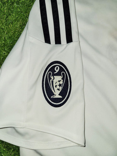 Raul Real Madrid 2008 2009 UEFA Home Soccer Jersey Shirt L SKU# 051101 AZB001 Adidas