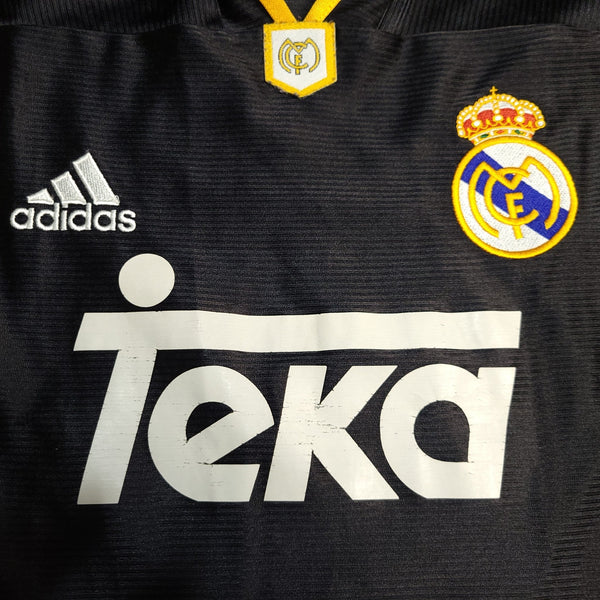 Redondo Real Madrid Black Away UEFA FINAL 1999 2000 Soccer Jersey M SKU# 627113 ASR001/02 Adidas