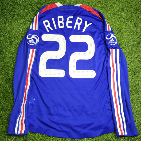 Ribery France 2008 Player Issue Long Sleeve Soccer Jersey Shirt M SKU# 646339 Adidas