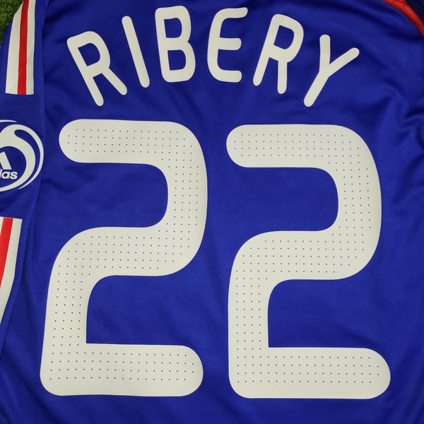 Ribery France 2008 Player Issue Long Sleeve Soccer Jersey Shirt M SKU# 646339 Adidas