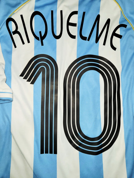 Riquelme Argentina 2006 WORLD CUP Soccer Jersey M SKU# 838643 TES001 Adidas