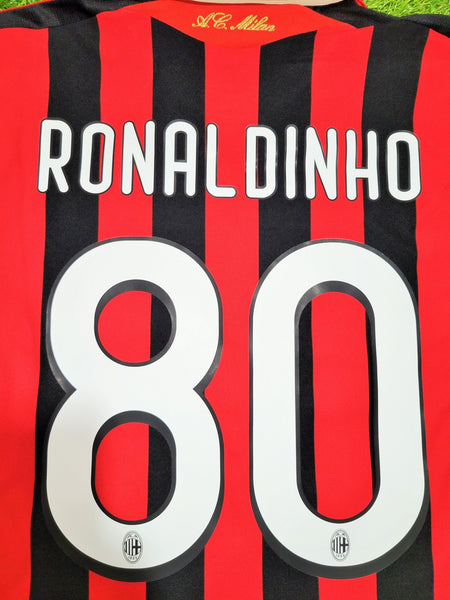 Ronaldinho AC Milan 2009 2010 MALDINI FAREWELL MATCH Soccer Jersey Shirt L SKU# E84210 Adidas