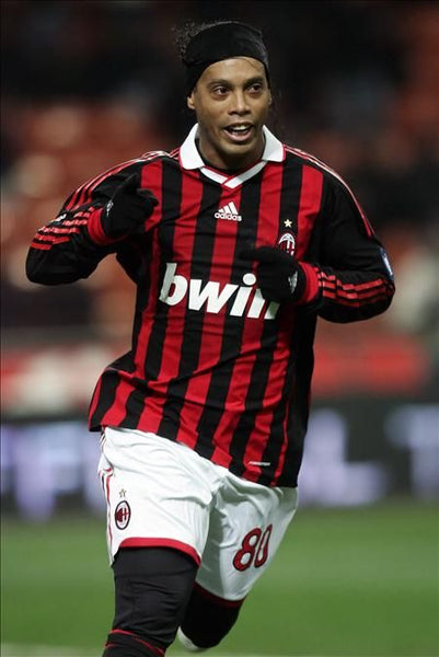 Ronaldinho AC Milan 2009 2010 UEFA Long Sleeve Soccer Jersey Shirt M SKU# E84180 Adidas