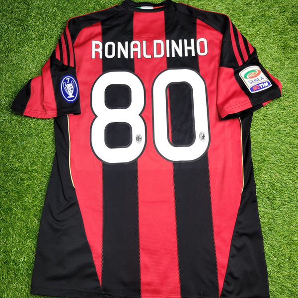 Ronaldinho AC Milan Adidas 2010 2011 Home Soccer Jersey Shirt M SKU# P96288 Adidas